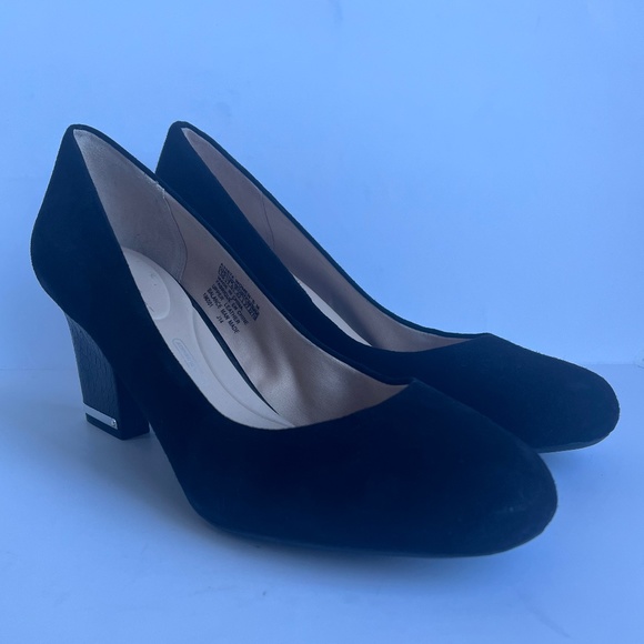 Rockport Suede Reptile Embossed Leather Heel Cushioned Comfy Dress Pumps 10 - Picture 13 of 13